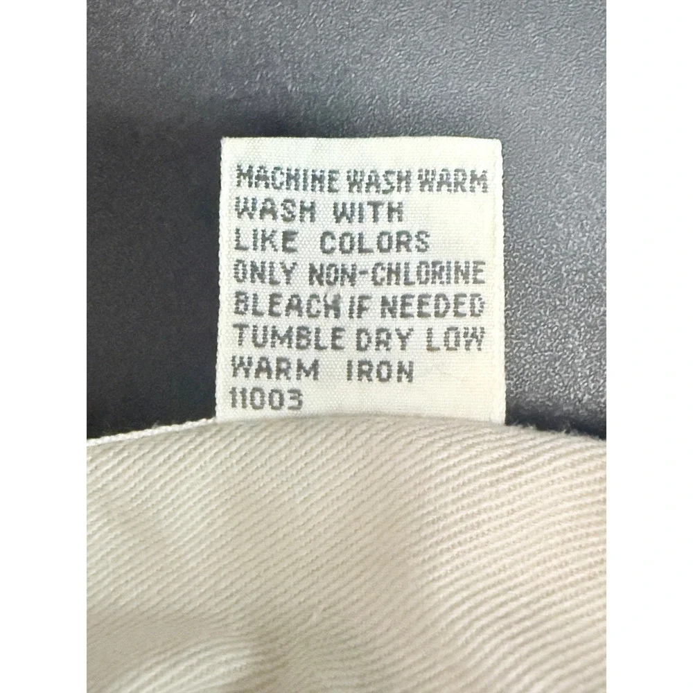 Banana Republic Vintage Mens Khaki Cotton Twill Roll Tab Safari Work Shirt Tan S